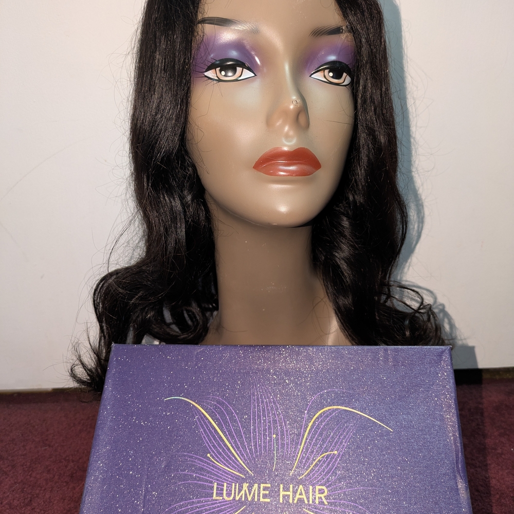 Luvme Hair U Part Lustrous Brown Wavy Wig with Natural Part